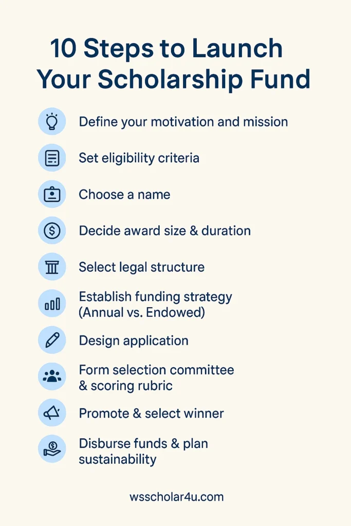 10 Premium Steps to Start a Scholarship Fund