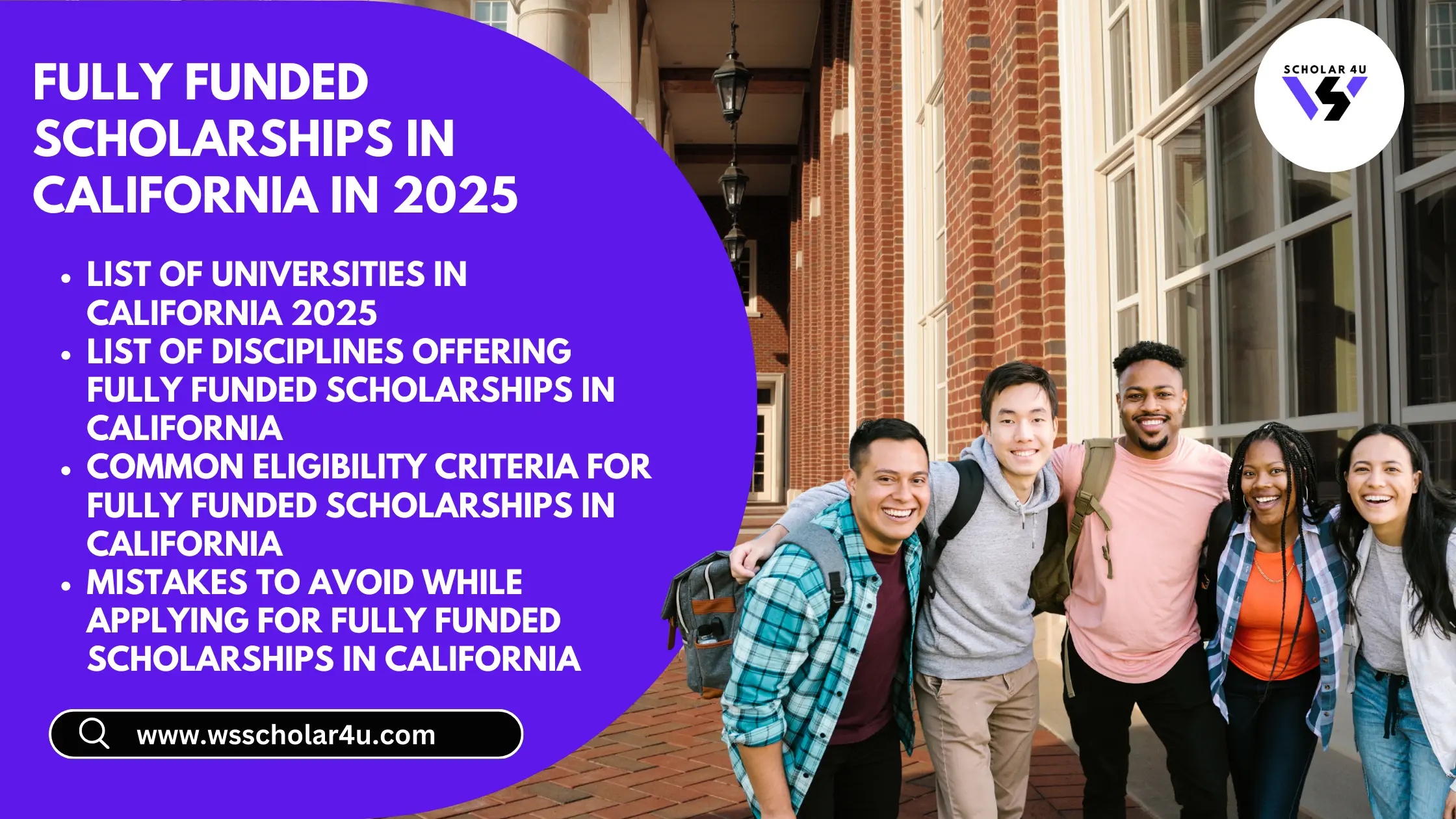 Fully Funded Scholarships in California In 2025