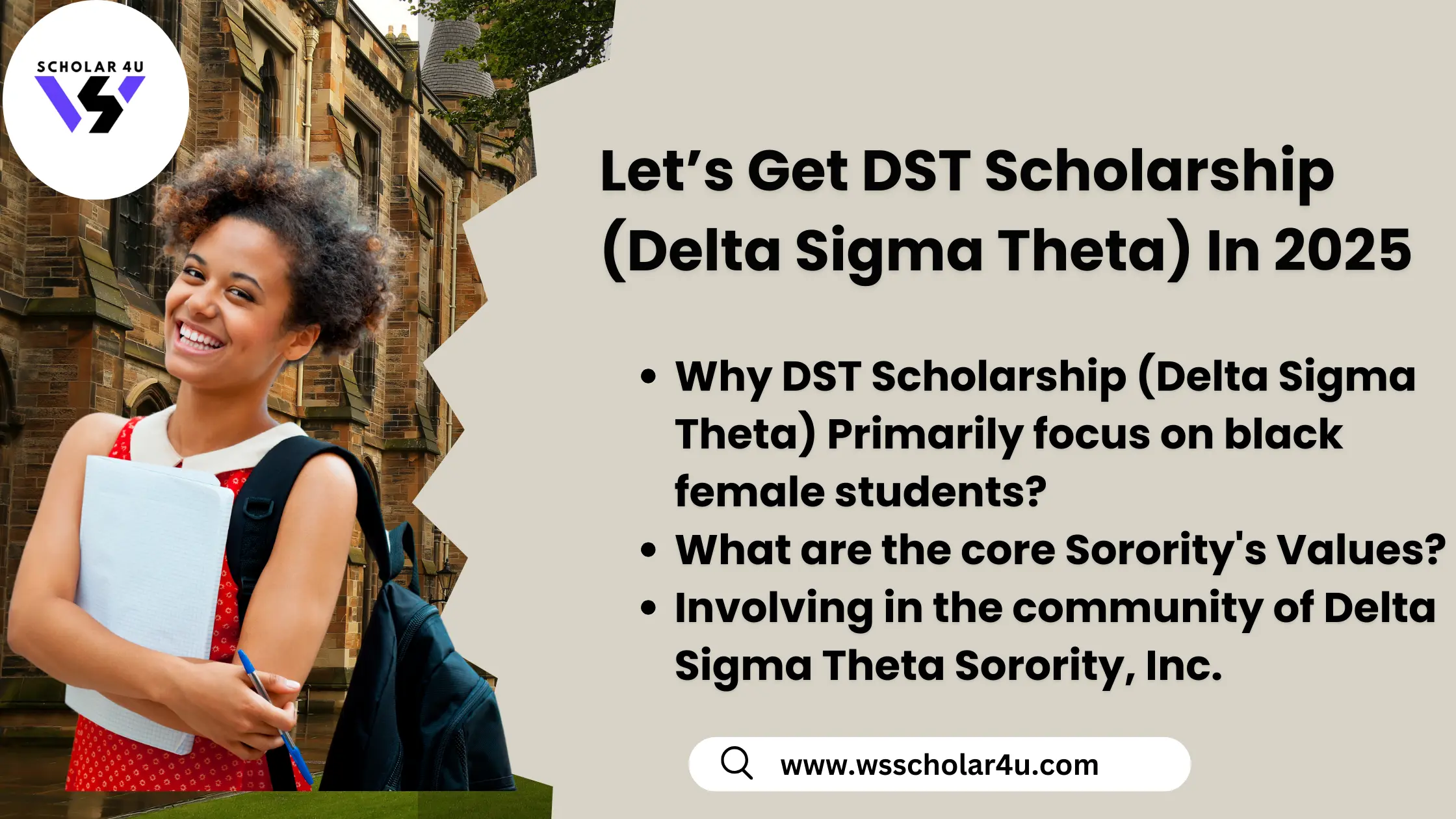 Let’s Get DST Scholarship (Delta Sigma Theta) In 2025