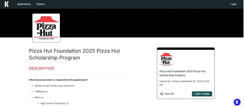 7 Steps to Apply for the Pizza Hut Scholarship in 2025