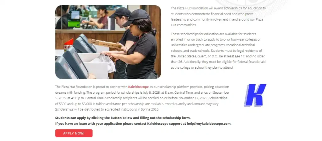 7 Steps to Apply for the Pizza Hut Scholarship in 2025