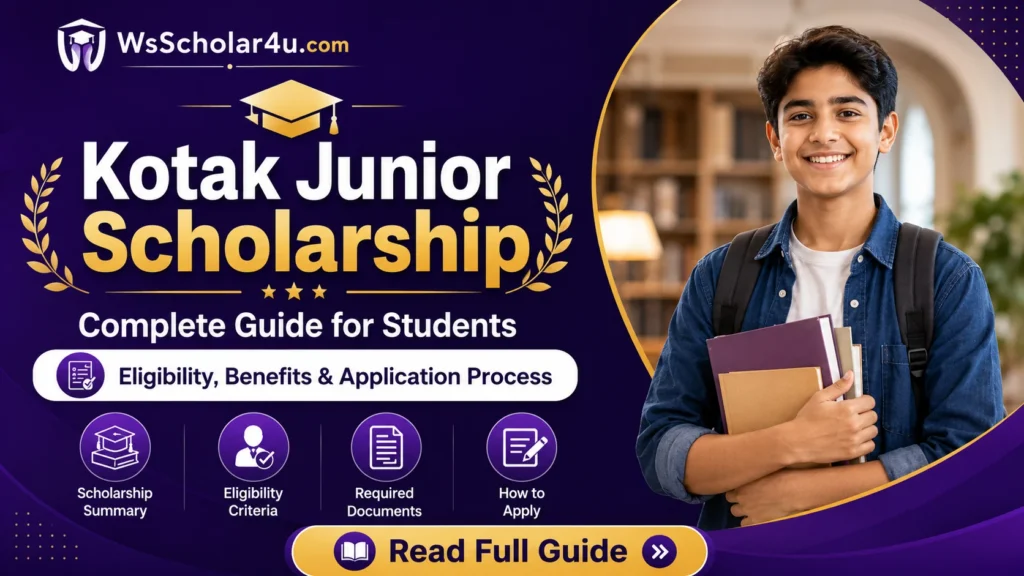 Kotak Junior Scholarship full Guide