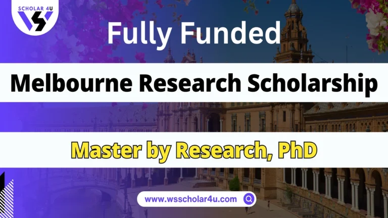 Melbourne Research Scholarship 2027 (Fully Funded)
