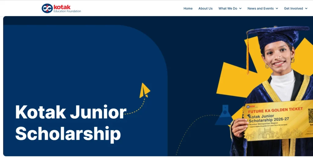 Kotak Junior Scholarship Apply Online Process