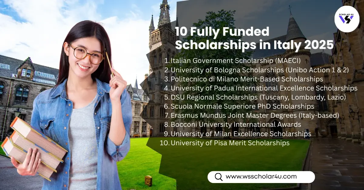 10 Fully Funded Scholarships in Italy 2025