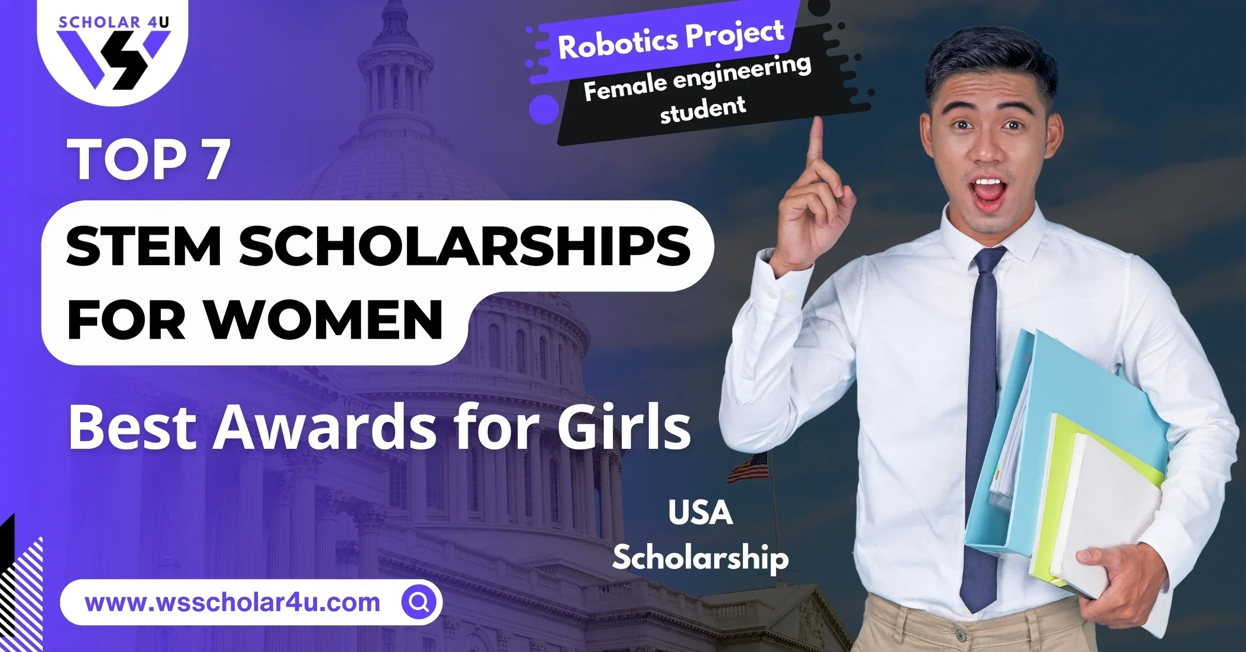 Female engineering student working on a robotics project