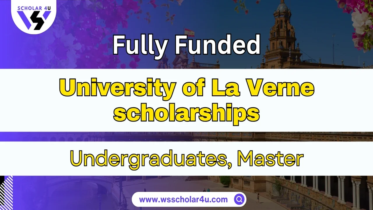 University of La Verne campus with students applying for scholarships